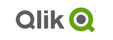 logo cinza e verde do Qlik uma plataforma de análise de negócios