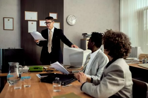 People working in an office.