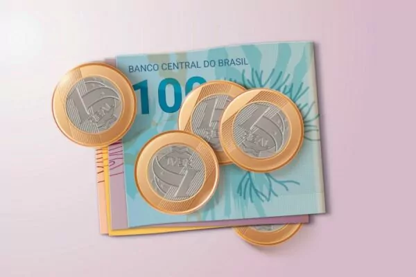 Dinheiro em papel e moeda