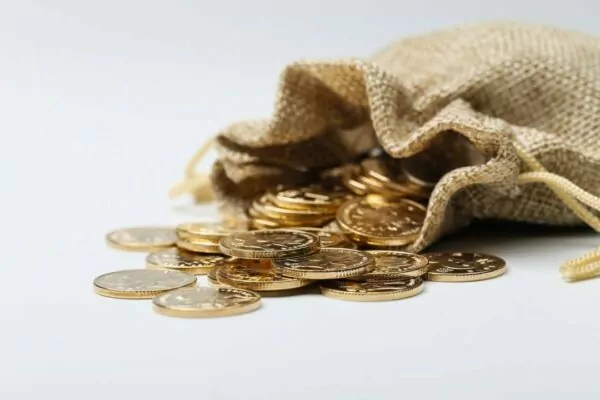 bolsa de tela para monedas