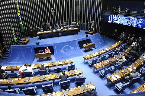 Plenário do Senado Federal, em Brasília, onde são votadas as regras tributárias que as empresas do país precisam cumprir