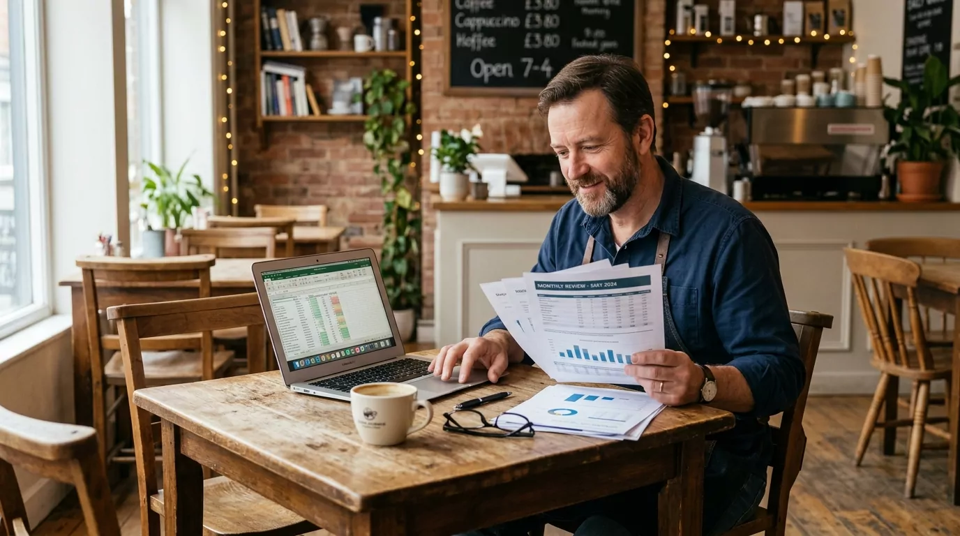 Man looking at documents